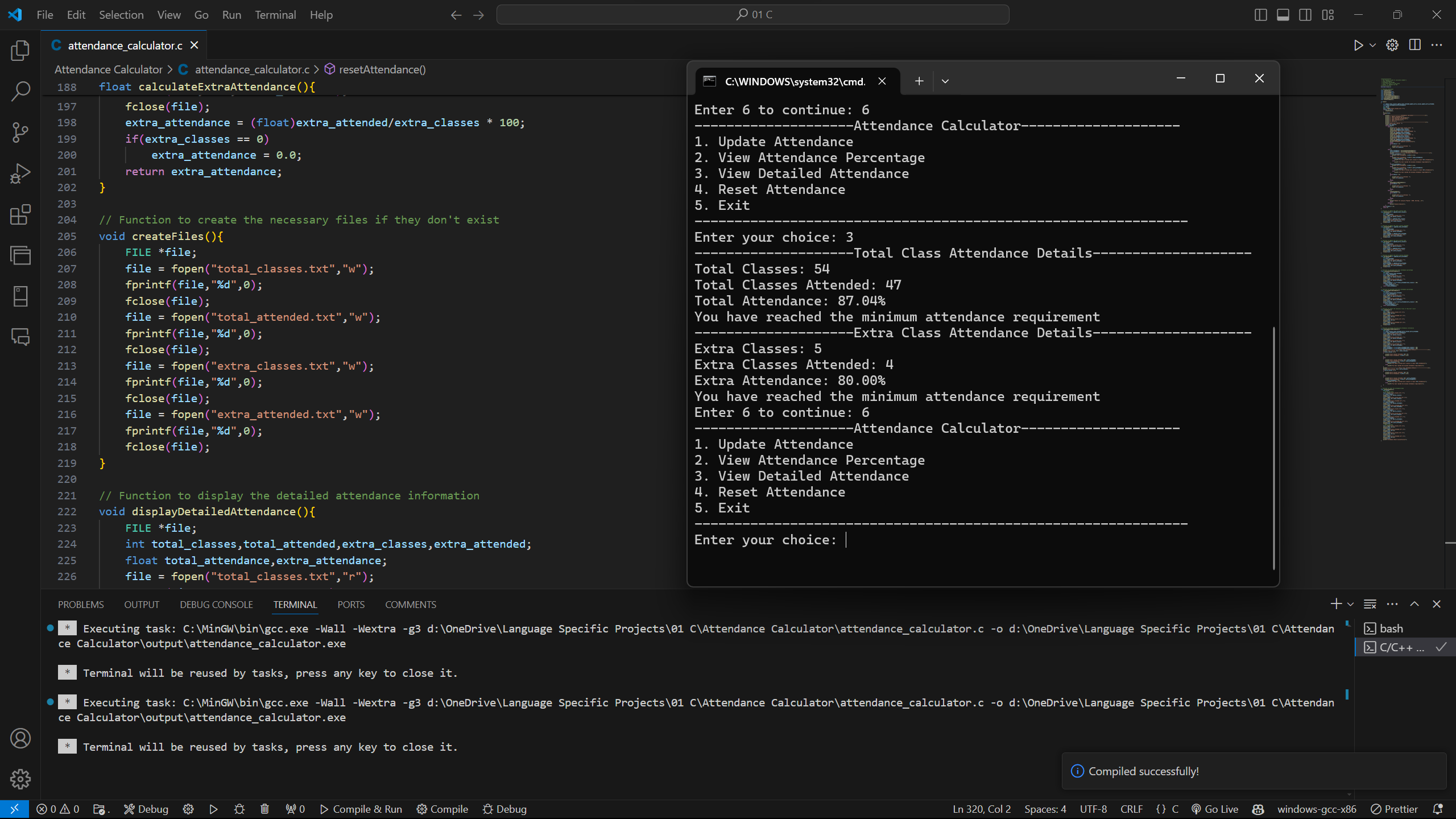 Attendance Calculator