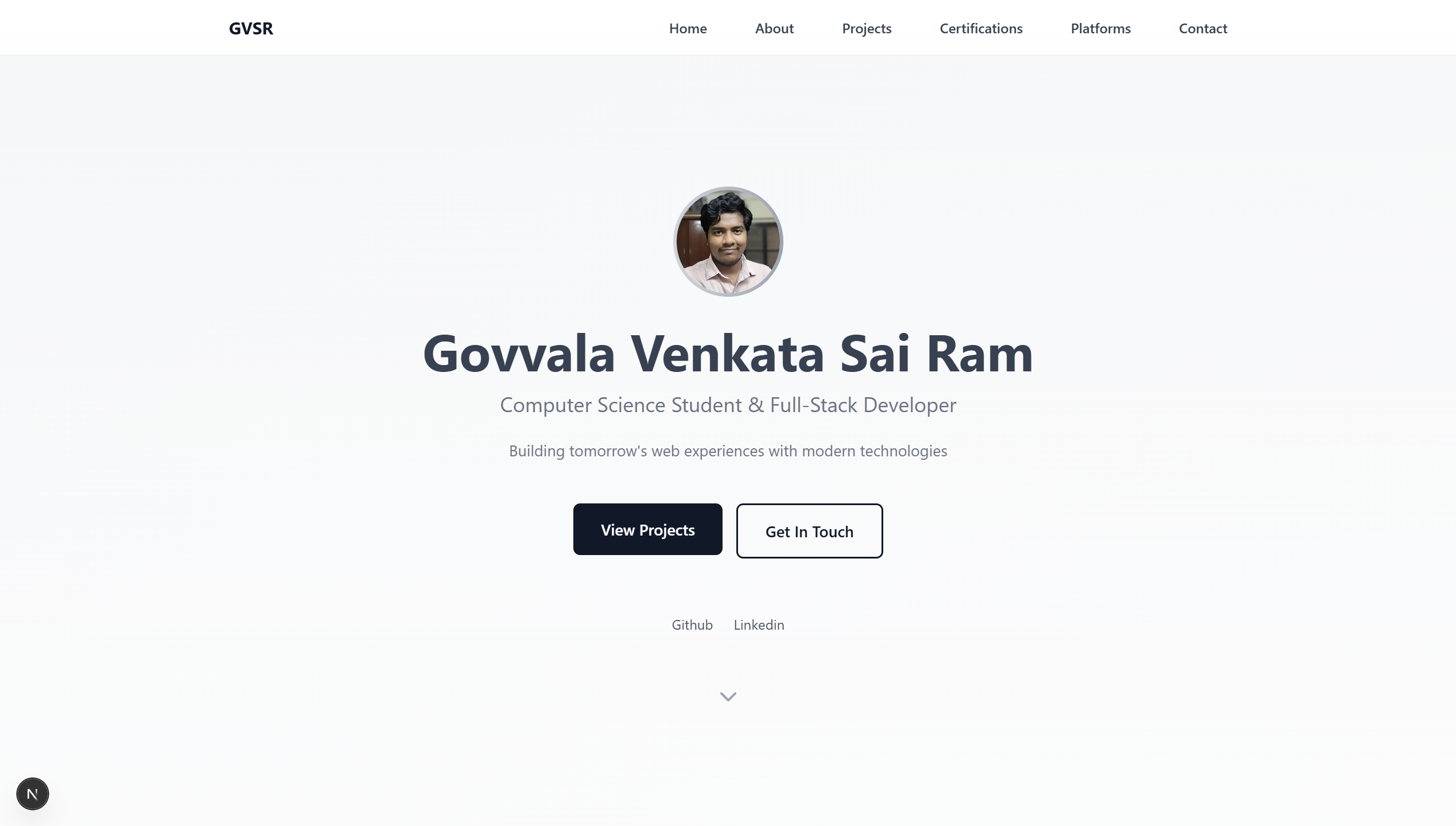 Developer Portfolio Website